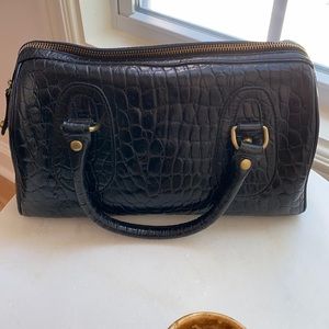 Banana Republic Boston Satchel Croc Print